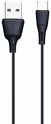Кабель Celebrat Fly-2t USB-A - Type-C 12w 2.4a 1м cable Black - фото Кабель Celebrat Fly-2t USB-A - Type-C 12w 2.4a 1м cable Black
