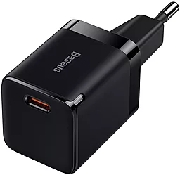 Сетевое зарядное устройство Baseus 30w GaN3 PD USB-C fast charger black (CCGN010101) - фото Сетевое зарядное устройство Baseus 30w GaN3 PD USB-C fast charger black (CCGN010101)