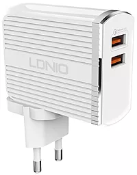 Сетевое зарядное устройство с быстрой зарядкой LDNio A2502Q White