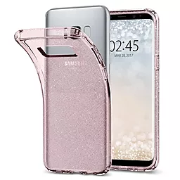 Чохол Spigen Liquid Crystal Glitter для Samsung Galaxy S8 Plus Rose Quartz (571CS21667) - мініатюра 2