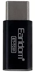 Адаптер-переходник Earldom ET-TC01 USB Type-C to micro USB Black - миниатюра 2