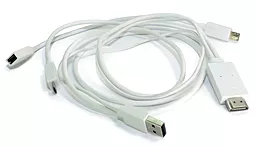 Видео переходник (адаптер) ExtraDigital MHL to HDMI Media adapter kit (KBU1616) White