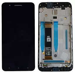 Дисплей HTC One X10 (2PXH3) с тачскрином и рамкой, Black