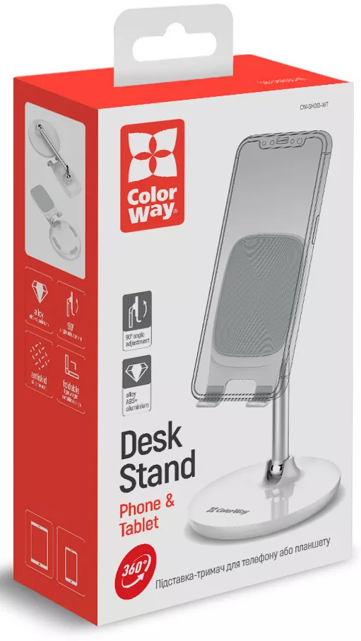 Настільний тримач ColorWay Holder White (CW-SH013-WT) - фото 7