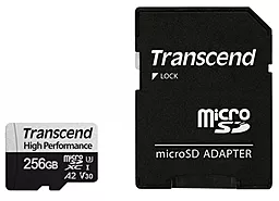 Карта пам'яті Transcend microSDXC 256GB High Perfomance Class 10 UHS-I U3 V30 A2 + SD-адаптер (TS256GUSD330S) - фото Карта пам'яті Transcend microSDXC 256GB High Perfomance Class 10 UHS-I U3 V30 A2 + SD-адаптер (TS256GUSD330S)