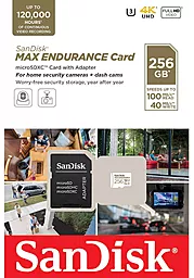 Карта памяти SanDisk 256 GB microSDXC Max Endurance UHS-I U3 V30 + SD adapter (SDSQQVR-256G-GN6IA) - миниатюра 5
