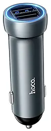Автомобильное зарядное устройство Hoco Z54 15.5w 2xUSB-A ports car charger metal grey - фото Автомобильное зарядное устройство Hoco Z54 15.5w 2xUSB-A ports car charger metal grey