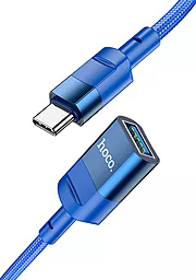 OTG-перехідник Hoco U107 USB 3.0 Type-C USB 1.2м Blue - мініатюра 3