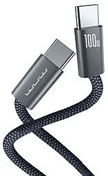 Кабель WUW X216 USB Type-C - Type-C 100w 5a 1.5м PD cable Gray - фото Кабель WUW X216 USB Type-C - Type-C 100w 5a 1.5м PD cable Gray