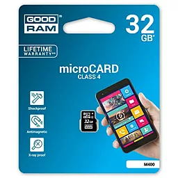 Карта пам'яті GooDRam microSDHC 32GB Class 4 (M400-0320R11)