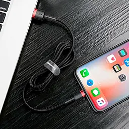 Кабель Baseus Cafule USB-A - Lightning 12w 2.4a 1м cable Black/Red (CALKLF-B19) - миниатюра 8 Кабель Baseus Cafule USB-A - Lightning 12w 2.4a 1м cable Black/Red (CALKLF-B19) - миниатюра 8