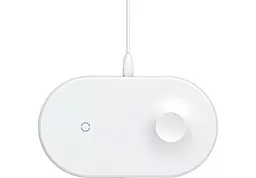 Беспроводная док-станция Baseus Smart 2-in-1 2a wireless charger (iP Version) white (wX2IN1-C02) - фото Беспроводная док-станция Baseus Smart 2-in-1 2a wireless charger (iP Version) white (wX2IN1-C02)