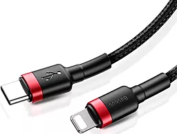 Кабель USB PD Baseus Cafule 18W USB Type-C - Lightning Cable Red/Black (CATLKLF-91) - миниатюра 2