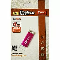 Флешка Dato 4GB USB 2.0 (DT_DS7017P/4Gb) Pink - фото Флешка Dato 4GB USB 2.0 (DT_DS7017P/4Gb) Pink