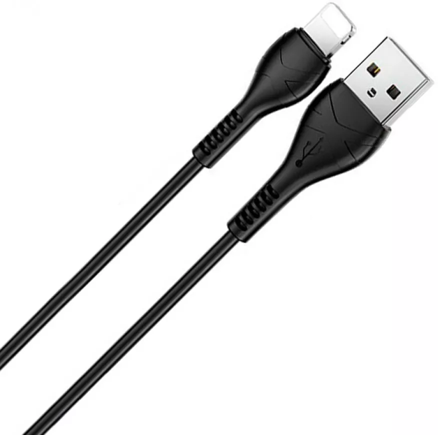 Мережевий зарядний пристрій Hoco DC20A 2.1a home charger + Lightning cable black - фото 3