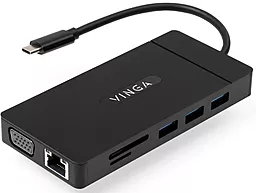 Мультипортовый USB Type-C хаб Vinga 10-in-1 black (VHYC10) - фото Мультипортовый USB Type-C хаб Vinga 10-in-1 black (VHYC10)