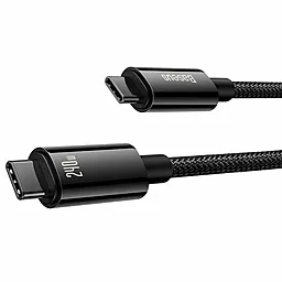 USB PD Кабель Baseus Tungsten Gold 240W 5A 2M USB Type-C - Type-C Cable Black (CAWJ040101) - миниатюра 3