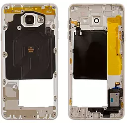 Рамка корпуса Samsung Galaxy A7 2016 A7100 / Galaxy A7 2016 A710FD, 2Sim+1MMC Gold - фото Рамка корпуса Samsung Galaxy A7 2016 A7100 / Galaxy A7 2016 A710FD, 2Sim+1MMC Gold