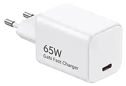 Мережевий зарядний пристрій з швидкою зарядкою 4U GaN 65W USB-C fast charger white (YD-65LUC1) - фото Мережевий зарядний пристрій з швидкою зарядкою 4U GaN 65W USB-C fast charger white (YD-65LUC1)