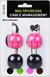 Органайзер для кабелей ArmorStandart CC-942 Black/Pink (ARM53904) - миниатюра 2