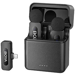 Петличный микрофон Boya BY-V3 Lightning Black - фото Петличный микрофон Boya BY-V3 Lightning Black