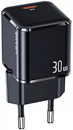 Сетевое зарядное устройство Usams T45 Super Si Mini USB-C PD&QC3.0 30W 3A Black