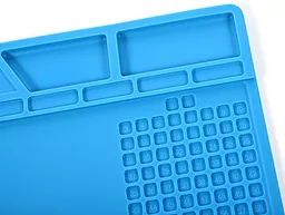 Силіконовий термостійкий килимок для пайки Aida S-140 345x245мм синій  - мініатюра 4