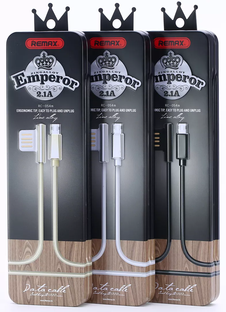 Кабель Remax Emperor USB-A - Lightning 12w 2.4a 1м cable Silver (RC-054i) - фото 3