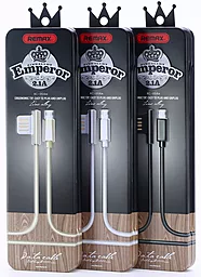 Кабель Remax Emperor USB-A - Lightning 12w 2.4a 1м cable Silver (RC-054i) - мініатюра 3 Кабель Remax Emperor USB-A - Lightning 12w 2.4a 1м cable Silver (RC-054i) - мініатюра 3