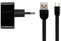 Мережевий зарядний пристрій Remax Dual USB Charger + Type-C Cable Black (RP-U215a)