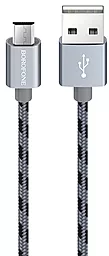 Кабель USB Borofone BX 24 micro USB Cable Metal Grey