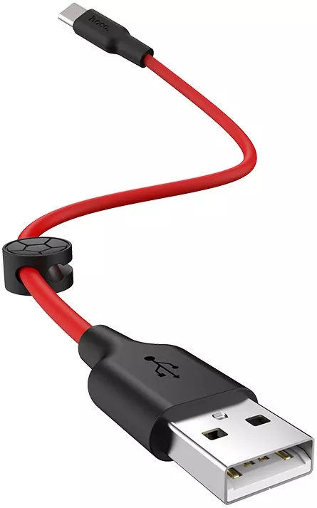 Кабель Hoco X21 Plus Silicone USB-A - Type-C 15w 3a 0.25м cable Red - фото 6
