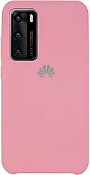 Чехол Epik Silicone Cover (AAA) Huawei P40 Light Pink