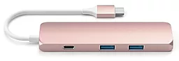 Мультипортовый USB-A хаб Satechi USB-C -> USB 3.0х2/HDMI/USB-C Rose Gold (ST-CMAR) - миниатюра 4