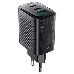 Сетевое зарядное устройство AceFast A108 67w GaN PD 2xUSB-C/USB-A ports charger black - фото Сетевое зарядное устройство AceFast A108 67w GaN PD 2xUSB-C/USB-A ports charger black