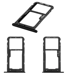 Слот (лоток) SIM-карти Huawei Nova Lite (2017) / P9 Lite mini / Y6 Pro (2017) Black