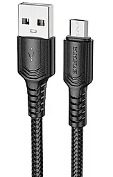 Кабель Borofone BX116 Certain USB-A - micro USB 12w 2.4a 1м cable Black