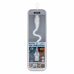 Кабель Remax Jell USB-A - Type-C 10.5w 1м cable White (RC-075a) - миниатюра 2 Кабель Remax Jell USB-A - Type-C 10.5w 1м cable White (RC-075a) - миниатюра 2