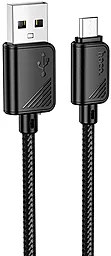 Кабель Hoco X113 USB-A - micro USB 12w 2.4a 1м cable Black - фото Кабель Hoco X113 USB-A - micro USB 12w 2.4a 1м cable Black
