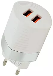 Сетевое зарядное устройство iKaku 2.4a 2xUSB-A ports home charger white (KSC-181-JUNENG) - фото Сетевое зарядное устройство iKaku 2.4a 2xUSB-A ports home charger white (KSC-181-JUNENG)