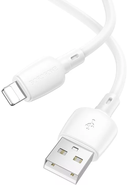 Кабель Borofone BX93 USB-A - Lightning 12w 2.4a 1м cable White - фото 3