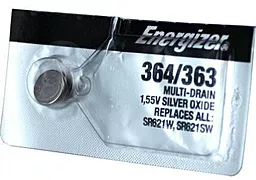 Батарейки Energizer 364 / 363 Silver Oxide 1шт 1.55 V