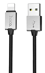 Кабель Hoco U49 Refined Steel USB-A - Lightning 12w 2.4a 1.2м cable Black - фото Кабель Hoco U49 Refined Steel USB-A - Lightning 12w 2.4a 1.2м cable Black