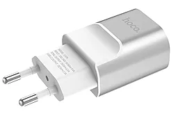 Сетевое зарядное устройство Hoco C47A 2USB Silver - миниатюра 4