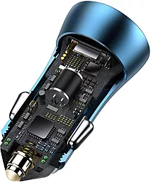 Автомобильное зарядное устройство Baseus 40W PD/QC 3A USB-A-C Blue (CCJD-03) - миниатюра 4