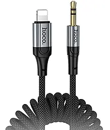 Аудио кабель Hoco UPA33A Nuevo AUX mini Jack 3.5 mm - Lightning M/M сable 1 м Black - фото Аудио кабель Hoco UPA33A Nuevo AUX mini Jack 3.5 mm - Lightning M/M сable 1 м Black