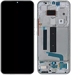 Дисплей Xiaomi Mi 10 Lite 5G, Mi 10 Lite Zoom, Mi 10 Youth 5G з тачскріном і рамкою, оригінал, White