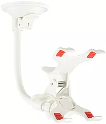 Держатель Defender 5" S022 Long neck White \ Red - фото Держатель Defender 5" S022 Long neck White \ Red