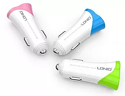 Автомобильное зарядное устройство LDNio Car charger + Micro USB 3.4A pink (c322) - миниатюра 2