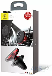 Уценка! Автодержатель магнитный Baseus Small Ears Series Magnetic Car Air Vent Mount with Cable Clip Black (SUGX-A01) - миниатюра 8